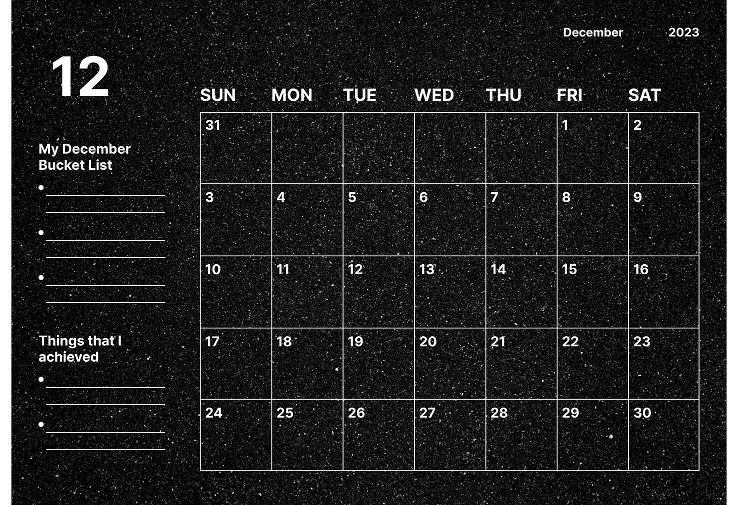 Goodnotes Planner diary dates