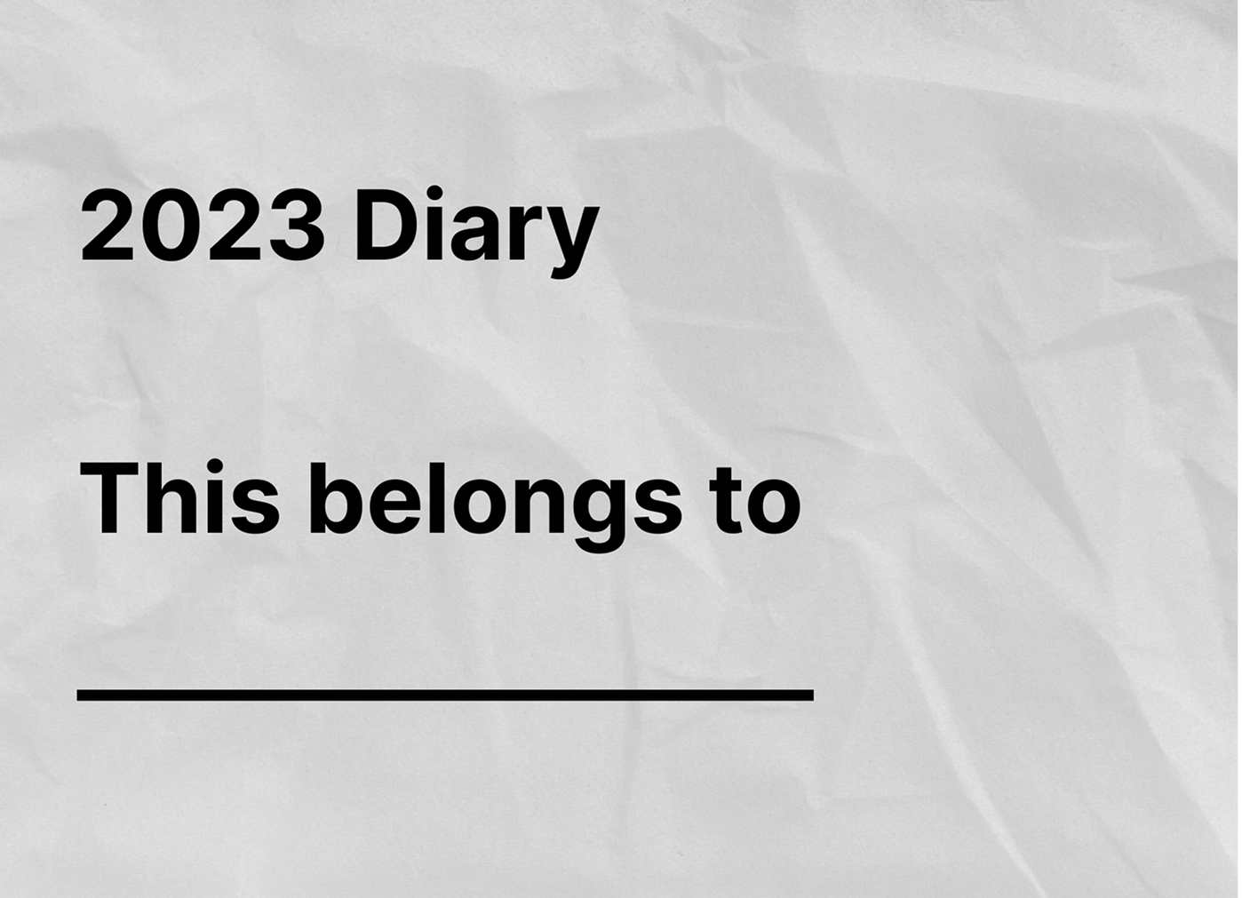 Goodnotes Planner diary title